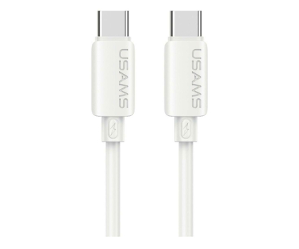 Kabel USAMS Kabe 60W 3A Silicone Fast Charging USB-C do USB-C biały